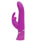 Лиловый вибратор Curve Thrusting Rechargeable Rabbit Vibrator - 24,1 см.