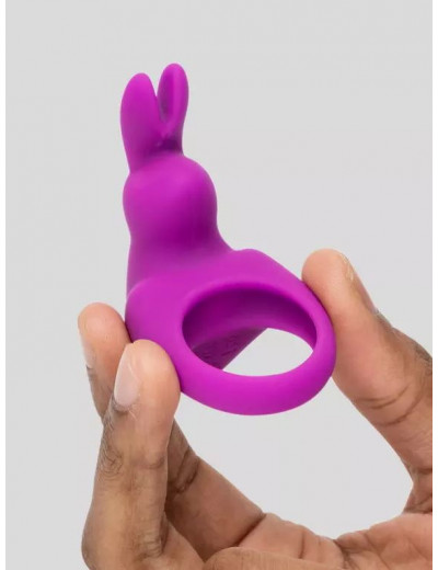 Фиолетовое эрекционное виброкольцо Happy Rabbit Cock Ring Kit