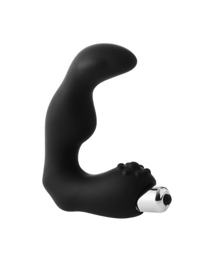 Черный вибромассажер простаты FantASStic Vibrating Prostate Massager - 11,3 см.