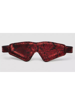 Двусторонняя красно-черная маска на глаза Reversible Faux Leather Blindfold