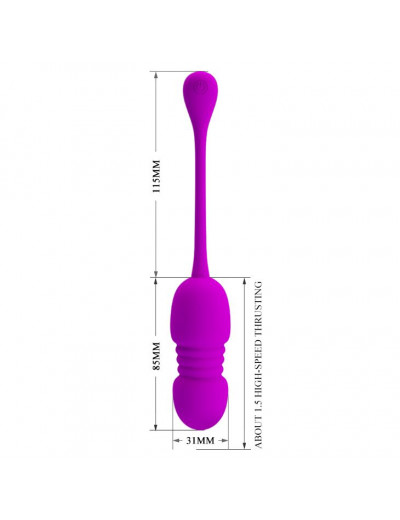 Лиловое виброяйцо Callieri с поступательными движениями и пультом ДУ
