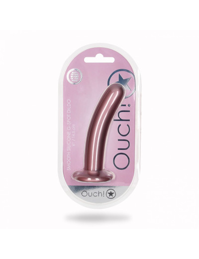 Розовый фаллоимитатор Smooth G-Spot - 15 см.