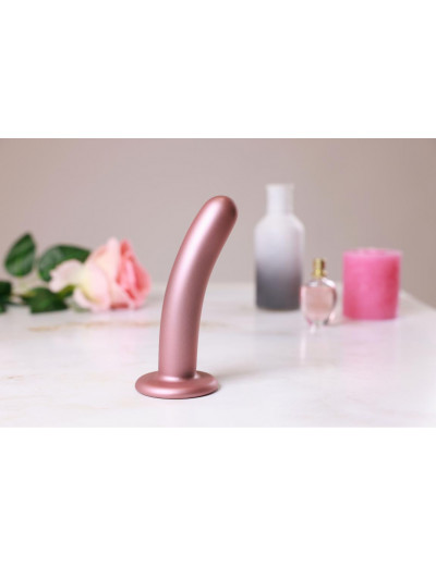 Розовый фаллоимитатор Smooth G-Spot - 15 см.