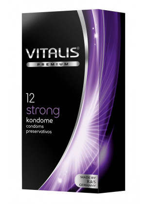 Презервативы с утолщённой стенкой VITALIS PREMIUM strong - 12 шт.