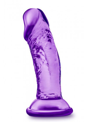 Фиолетовый фаллоимитатор на присоске SWEET N SMALL 4INCH DILDO - 11,4 см. 