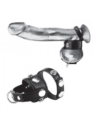 Утяжка для мошонки и пениса Cock Ring With 1  Ball Stretcher And Optional Weight Ring