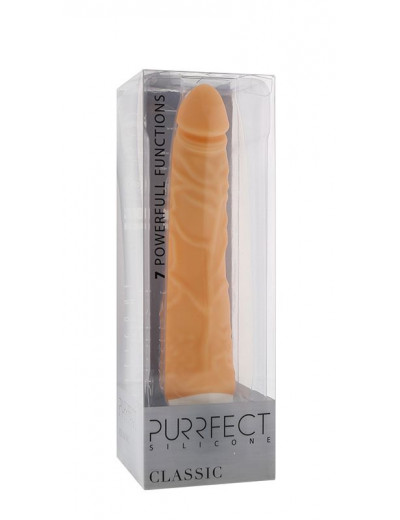 Телесный вибратор-реалистик PURRFECT SILICONE CLASSIC 7.1INCH FLESH - 18 см.