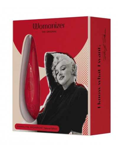 Красный бесконтактный клиторальный стимулятор Womanizer Marilyn Monroe Special Edition