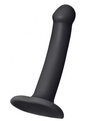 Черный фаллос на присоске Silicone Bendable Dildo S - 17 см.