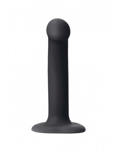 Черный фаллос на присоске Silicone Bendable Dildo S - 17 см.