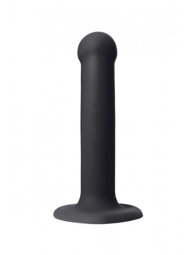 Черный фаллос на присоске Silicone Bendable Dildo S - 17 см.