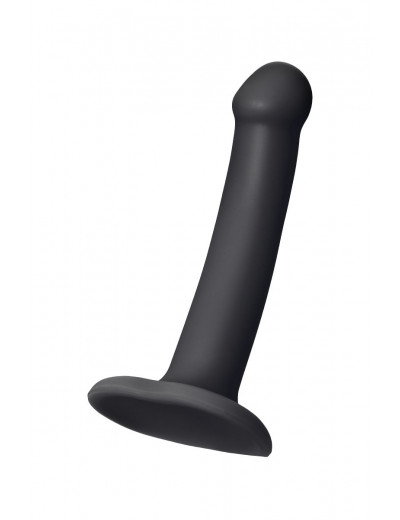 Черный фаллос на присоске Silicone Bendable Dildo S - 17 см.