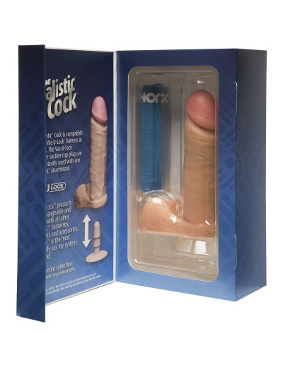 Фаллоимитатор на присоске The Realistic Cock 6” with Removable Vac-U-Lock Suction Cup - 17,3 см.