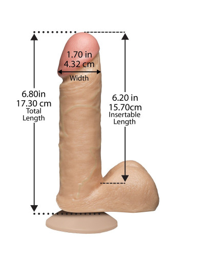 Фаллоимитатор на присоске The Realistic Cock 6” with Removable Vac-U-Lock Suction Cup - 17,3 см.