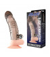 Дымчатая насадка на пенис с вибрацией  Vibrating Penis Enhancing Sleeve Extension - 13,3 см.