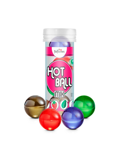 Ароматизированный лубрикант Hot Ball Mix на масляной основе (4 шарика по 3 гр.)