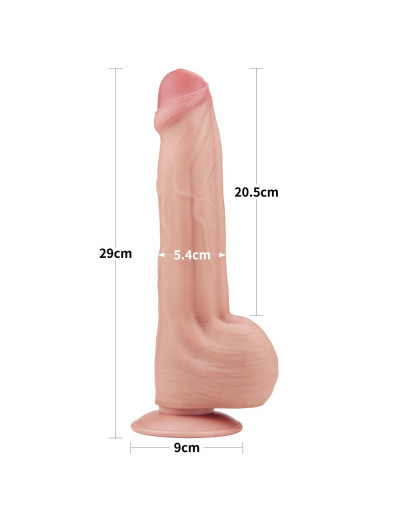 Телесный фаллоимитатор 11.5 King Sized Sliding Skin Dual Layer Dong - 29 см.