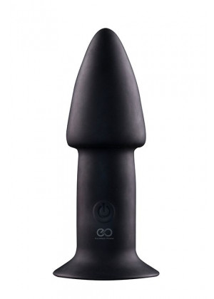 Черный анальный вибратор 5INCH RECHARGEABLE BUTTPLUG - 12,7 см.