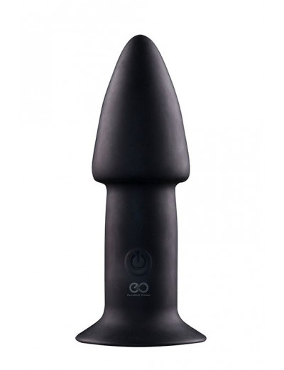 Черный анальный вибратор 5INCH RECHARGEABLE BUTTPLUG - 12,7 см.