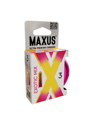 Ароматизированные презервативы Maxus Exotic Mix - 3 шт.