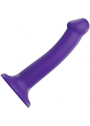 Фиолетовый фаллоимитатор-насадка Strap-On-Me Dildo Dual Density size M - 18 см.