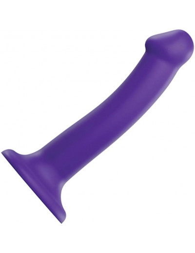 Фиолетовый фаллоимитатор-насадка Strap-On-Me Dildo Dual Density size M - 18 см.