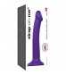 Фиолетовый фаллоимитатор-насадка Strap-On-Me Dildo Dual Density size M - 18 см.