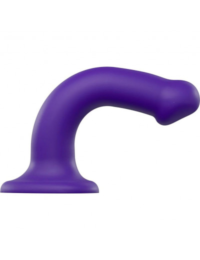 Фиолетовый фаллоимитатор-насадка Strap-On-Me Dildo Dual Density size M - 18 см.