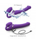 Фиолетовый безремневой вибрострапон Vibrating Bendable Strap-On - size L