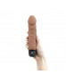 Кофейный вибратор-реалистик 6.5  Girthy Realistic Vibrator - 19 см.