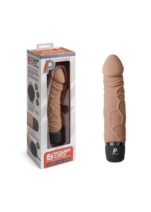 Кофейный вибратор-реалистик 6.5  Girthy Realistic Vibrator - 19 см.