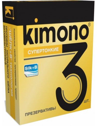 Супертонкие презервативы KIMONO - 3 шт.