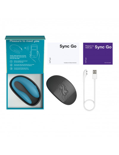 Бирюзовый вибромассажер для пар We-Vibe Sync Go