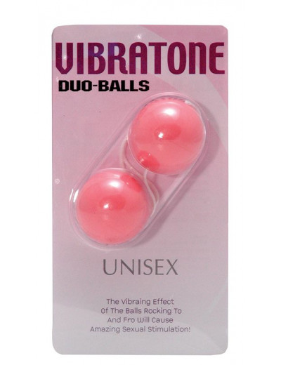 Розовые вагинальные шарики Vibratone DUO-BALLS