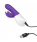 Фиолетовый вибромассажер с клиторальной стимуляцией Clitoral Suction Rabbit - 24,5 см.