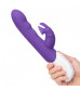 Фиолетовый вибромассажер с клиторальной стимуляцией Clitoral Suction Rabbit - 24,5 см.