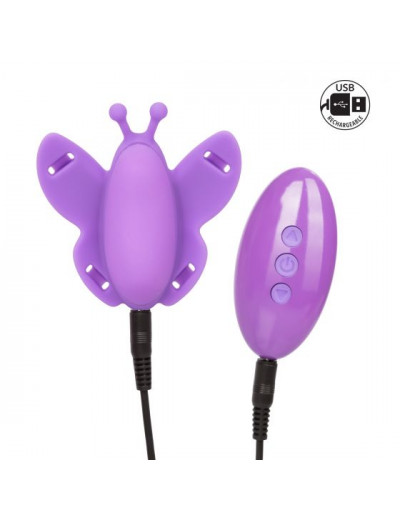 Фиолетовая вибробабочка на ремешках Silicone Remote Venus Butterfly