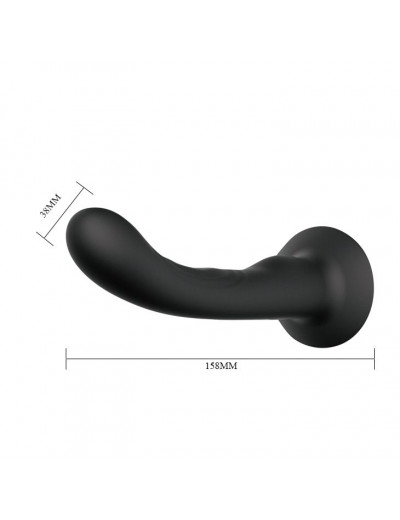 Страпон с изогнутой головкой Ultra Harness Curvy Dildo - 15,8 см.