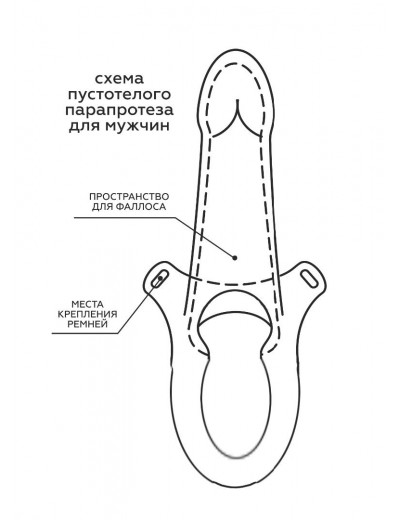 Телесный поясной парапротез - 17 см.