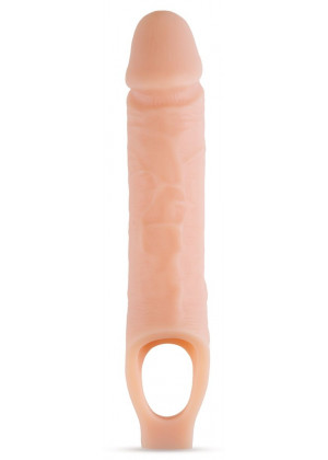 Телесный реалистичный фаллоудлинитель 10 Inch Silicone Cock Sheath Penis Extender - 25,4 см.