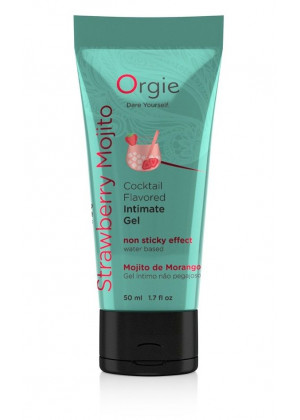 Съедобный интимный гель Orgie Lube Tube Cocktail Strawberry Mojito - 50 мл.