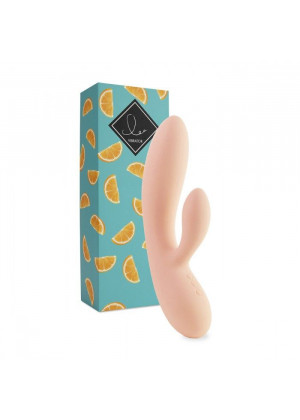 Бежевый вибратор-кролик Lea Rabbit Vibrator - 20,2 см.