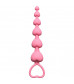 Розовая анальная цепочка Heart s Beads Pink - 18 см.