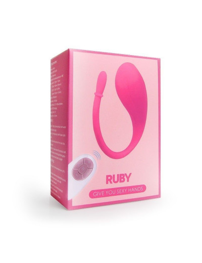 Ярко-розовый гладкий вагинальный виброшарик Ruby