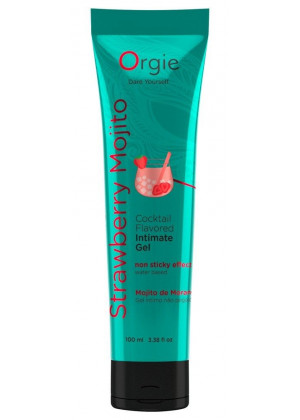 Съедобный интимный гель Orgie Lube Tube Cocktail Strawberry Mojito - 100 мл.