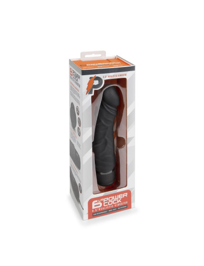 Черный вибратор-реалистик 6.5  Girthy Realistic Vibrator - 19 см.