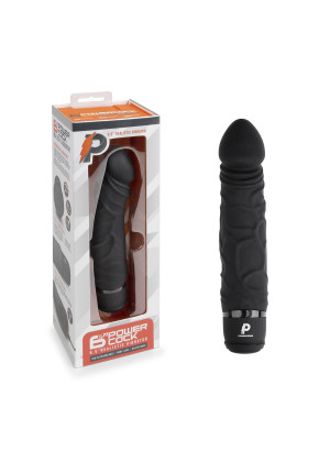 Черный вибратор-реалистик 6.5  Girthy Realistic Vibrator - 19 см.