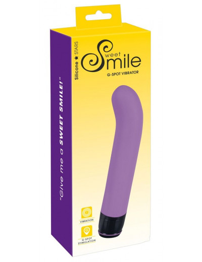 Фиолетовый вибратор G-точки Smile Genius - 20 см.