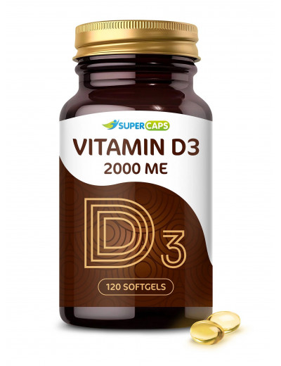 Пищевая добавка SuperCaps VITAMIN D3 2000 ME - 120 капсул