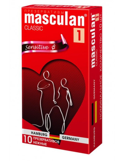 Нежные презервативы Masculan Classic 1 Sensitive - 10 шт.